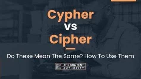 cipher vs cypher|Cypher vs Cipher: Deciding Between Similar Terms.